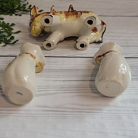 Vintage pack mule vinegar and oil set in porcelain - Picture 6 of 10